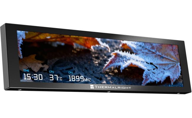 Thermalright Trofeo Vision 9.16 IPS LCD BLACK (1920 X 480), USB Type-C, (251 mm × 68 mm × 17 mm) Thermalright TRCC Control Center Software For (monitor temps, stats, custom graphics, GIFs, wallpapers)