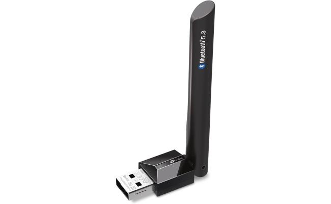 TP-Link USB Bluetooth Adapter for PC, Bluetooth 5.3 Long Range Receiver, Plug and Play, Adjustable Antenna, Supports Windows 11/10/8.1/7 for Desktop, Laptop, PS5/PS4/Xbox Controller (UB500 Plus)