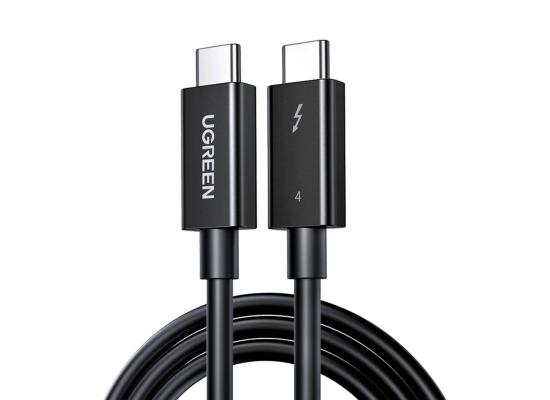 Ugreen cable cable USB C (male) - USB C (male) Thunderbolt 4 100W / 8K 60Hz / 40Gb/s 0.8m black (US501)