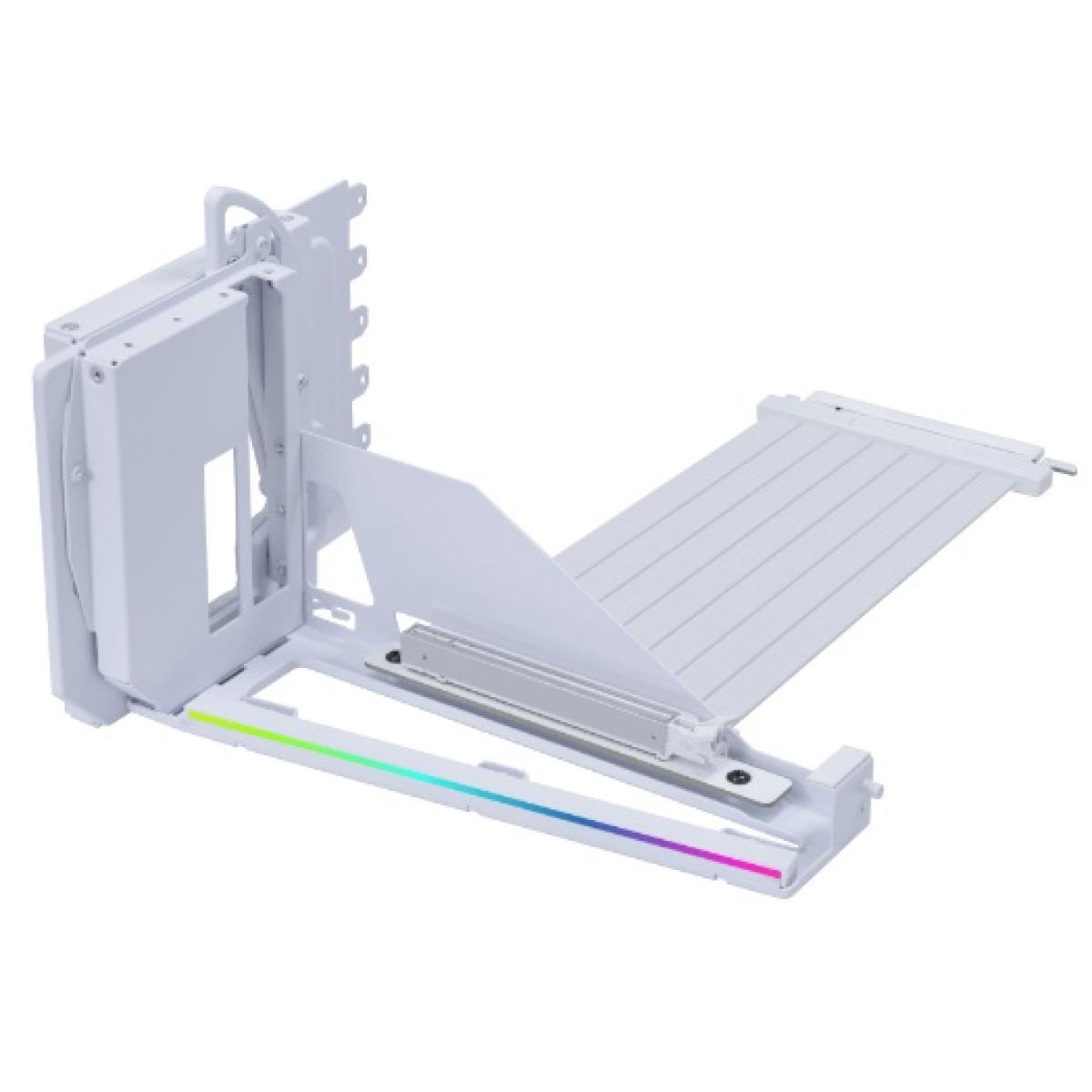 LIAN LI 4 Slots Vertical GPU Kit (VG4v4), 200mm PCIe 5.0 Riser Long & 4 Expansion Slots, (White)