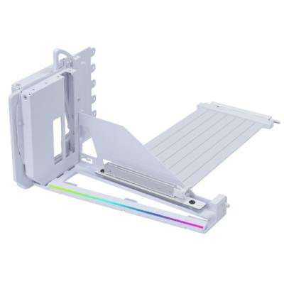 LIAN LI 4 Slots Vertical GPU Kit (VG4v4), 200mm Riser Long & 4 Expansion Slots, (White).