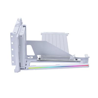 LIAN LI 4 Slots Vertical GPU Kit (VG4v4), 200mm Riser Long & 4 Expansion Slots, (White).