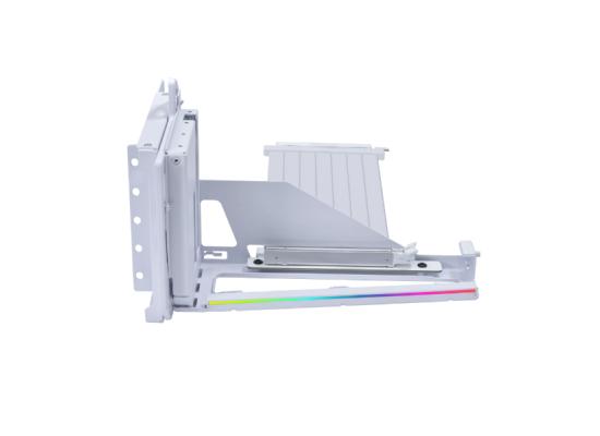 LIAN LI 4 Slots Vertical GPU Kit (VG4v4), 200mm Riser Long & 4 Expansion Slots, (White).