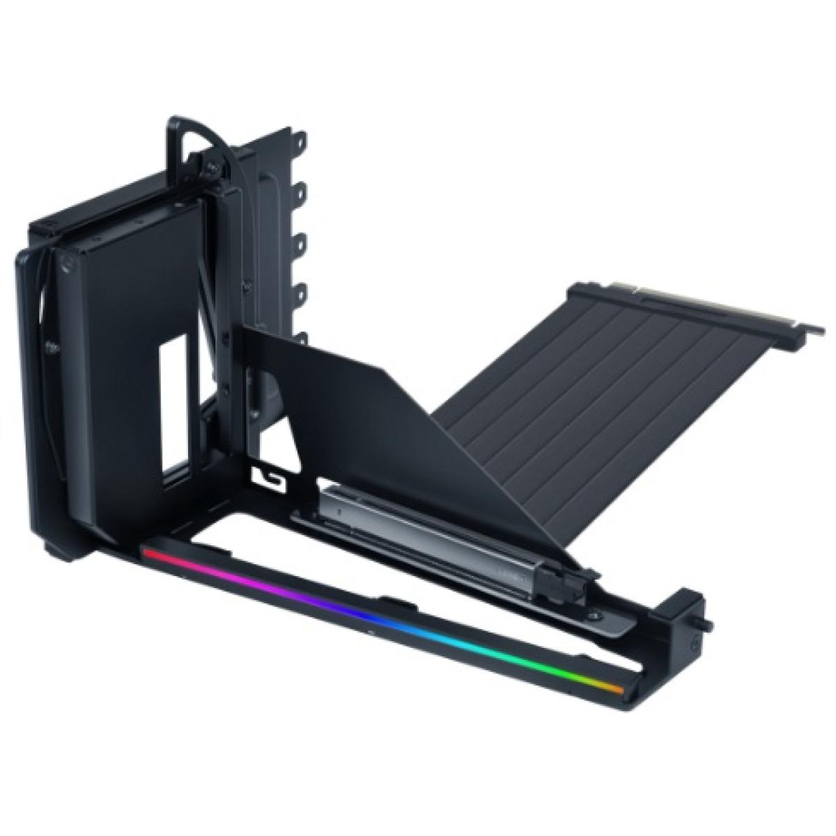LIAN LI 4 Slots Vertical GPU Kit (VG4v4), 200mm PCIe 5.0 Riser Long & 4 Expansion Slots, (Black).