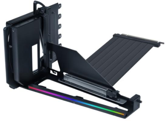 LIAN LI 4 Slots Vertical GPU Kit (VG4v4), 200mm Riser Long & 4 Expansion Slots, (Black).