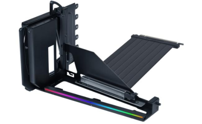 LIAN LI 4 Slots Vertical GPU Kit (VG4v4), 200mm Riser Long & 4 Expansion Slots, (Black).