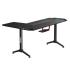 Twisted Minds WARRIOR L Shaped Gaming Desk RGB (Right) Black, P2 Carbon Fiber, Cable Management Features, Up To 80kg, RGB Lighting (160CM*100CM*75CM)
