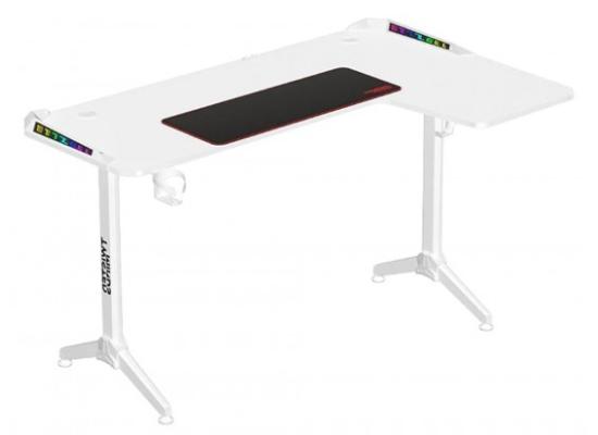 Twisted Minds WARRIOR L Shaped Gaming Desk RGB (Right) WHITE, P2 Carbon Fiber, Cable Management Features, Up To 80kg, RGB Lighting (160CM*100CM*75CM)