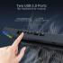 X8 Black 6 LED Fans RGB Light Notebook Quiet Cooling pad, Adjustable Ergonomic Design & Non-Slip Baffle, Mobile Bracket, For Laptop From 12"-17"