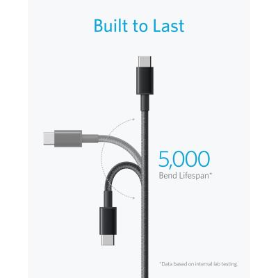 Anker USB C to USB C Cable, Type-C 60W Fast Charging Cable (1m) for iPhone 17 Series, iPad mini 6 and More (Black)