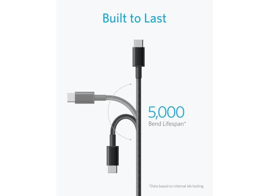 Anker USB C to USB C Cable, Type-C 60W Fast Charging Cable (1.8m) for iPhone 17 Series, iPad mini 6 and More (Black)