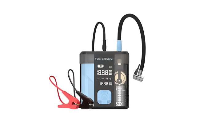 Powerology 3-In-1 Jump Starter & Tire Inflator - Black/Blue Powerology 3-In-1 Jump Starter & Tire Inflator - Black/Blue