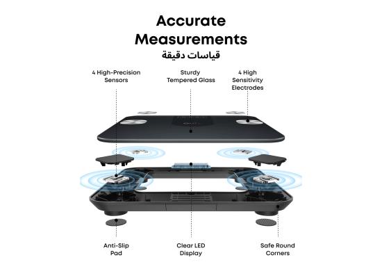 Eufy Smart Scale A1 with Bluetooth, Body Fat Scale, Wireless Digital, 12 Measurements, Weight/Body Fat/BMI, Fitness Body Composition Analysis, Black.