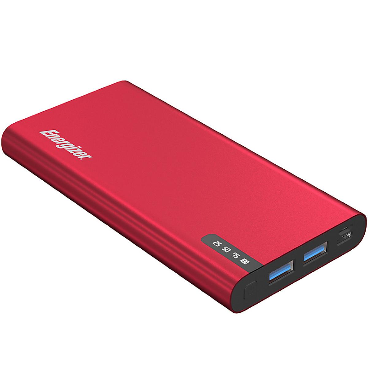 Energizer UE10047PQ 10000mAh 18W Fast Charging Power Bank - Red
