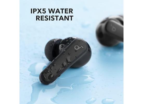 Soundcore By Anker R50i True Wireless Earbuds 10mm Drivers, Big Bass, Bluetooth 5.3, 30H Playtime, IPX5-Water Resistant, AI Clear Calls with 2 Mics, 22 Preset EQs via App, Black