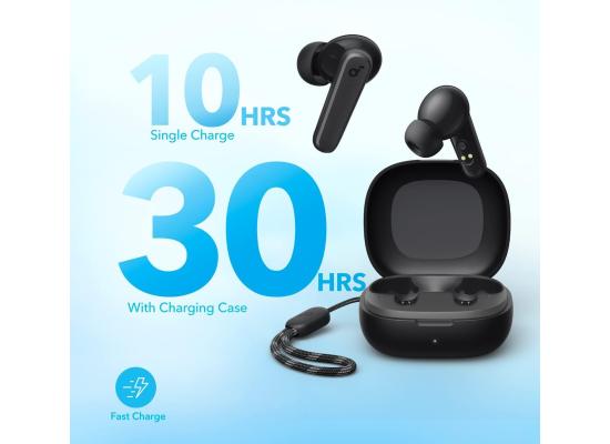 Soundcore by Anker R50 True Wireless Earbuds, 10mm Drivers with Big Bass, Bluetooth 5.3, 30H Long Playtime, Water-Resistant, 2 Mics for AI Clear Calls, 22 Preset EQs, Customization (Blue)