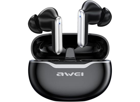 AWEI T50 4 Mic ENC Earphones Bluetooth True Wireless Earbuds BT5.3 HIFI Headphone Touch Control Low Latency Mode ENC Earbud