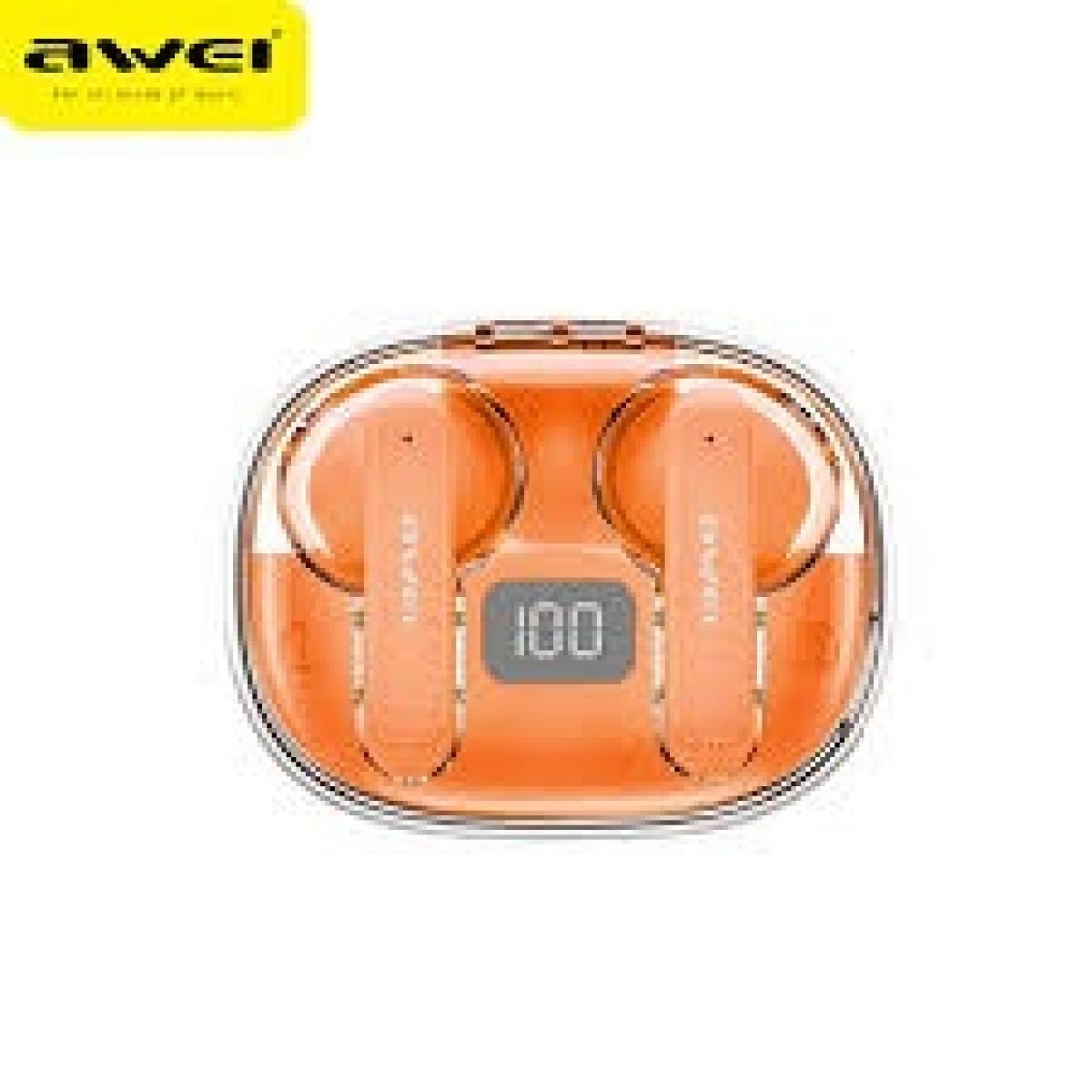 AWEI T86 Wireless Bluetooth Earbuds / Noise Canceling Earphones / HiFi Stereo Headphones Orange