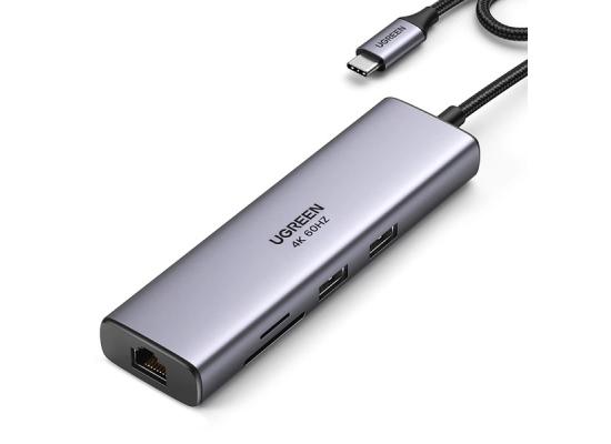 UGREEN 7-in-1 4K HDMI USB C Hub 7-in-1 Multiport Adapter, 4K@60Hz HDMI to USB C, 100W PD, SD/TF Card Reader, 2 USB 3.0 Ports, MacBook Docking Station Compatible with Mac M1, M2, iPad, Steam Deck