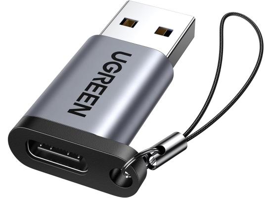 UGREEN 10Gbps USB C Female to USB Male Adapter Type C to USB A Charger Cable Converter Compatible with Apple Watch iPhone 15 14 13 AirPods 3 MacBook Samsung Galaxy Google Pixel etc Gray