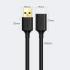 UGREEN US129-10373B 2M USB 3.0 Extension Male Cable for Playstation, USB Flash Drive, Card Reader, Hard Drive, Keyboard, Printer, Scanner, Camera - Black
