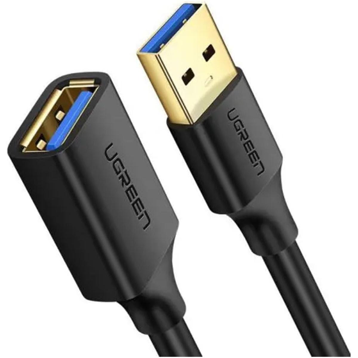 UGREEN US129-10373B 5M USB 3.0 Extension Male Cable for Playstation, USB Flash Drive, Card Reader, Hard Drive, Keyboard, Printer, Scanner, Camera - Black