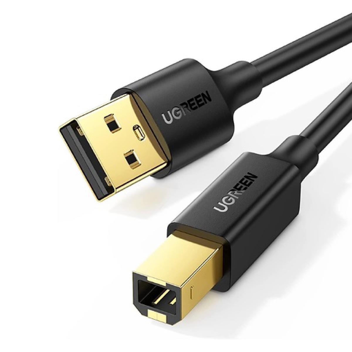 UGREEN (US135) USB 2.0 AM To BM (Type A To Type B Male To Male) Print Cable 1.5m (Black)