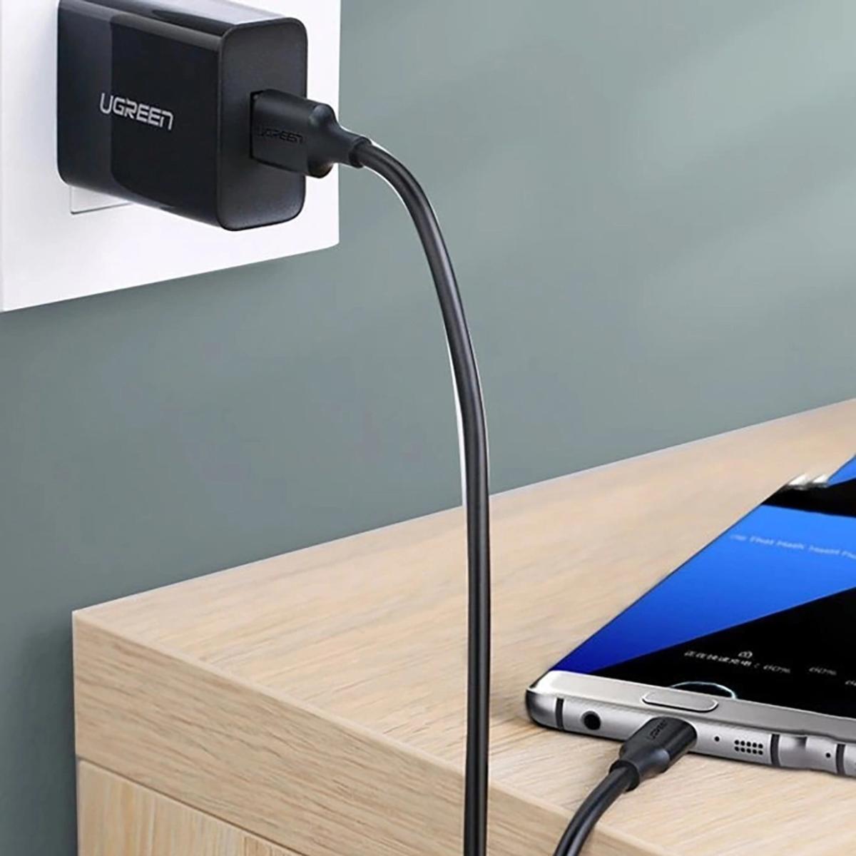 Ugreen US184 20884 cable with USB-A 3.0 and USB-C connectors, 3A current, 2 m length - black