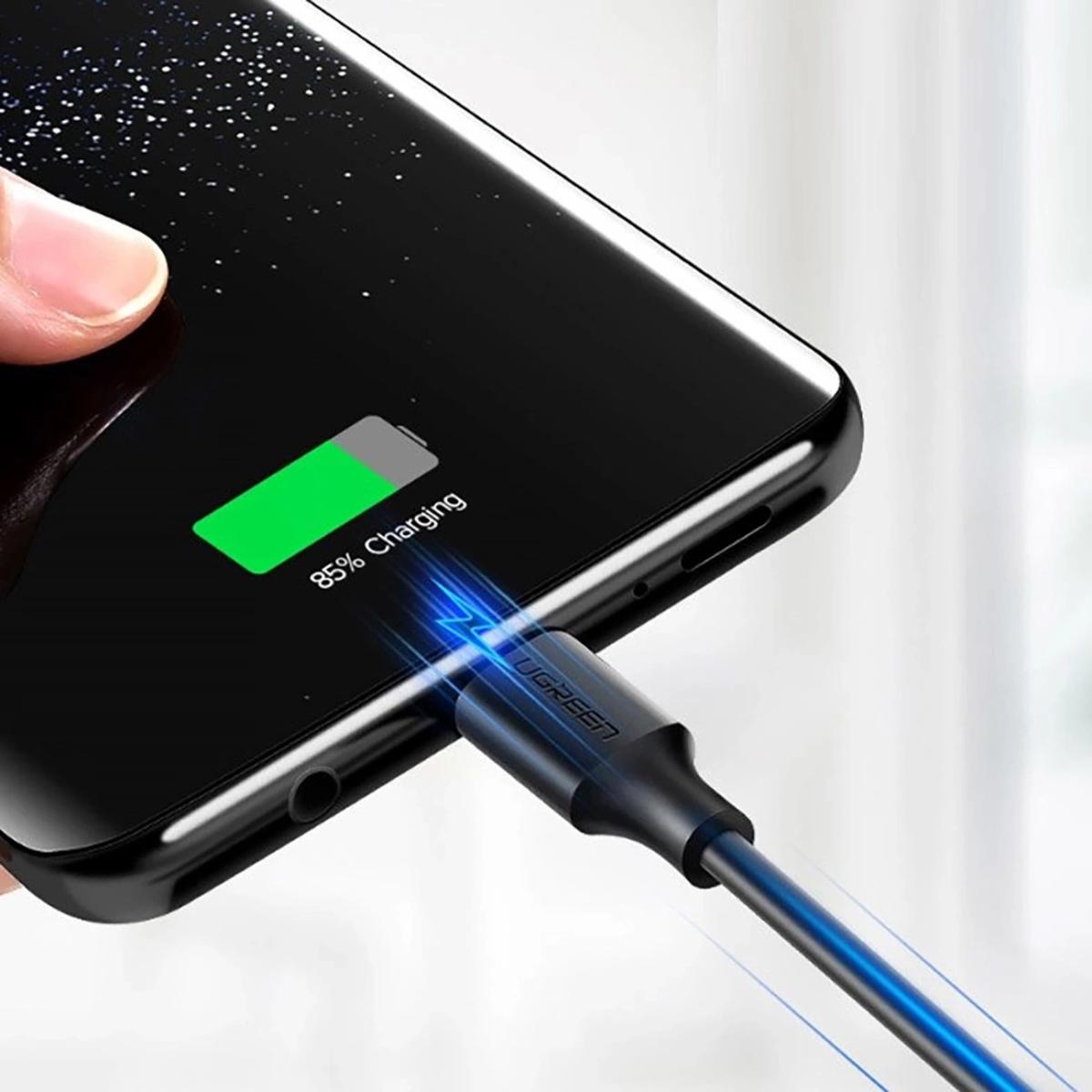 Ugreen US184 20884 cable with USB-A 3.0 and USB-C connectors, 3A current, 2 m length - black