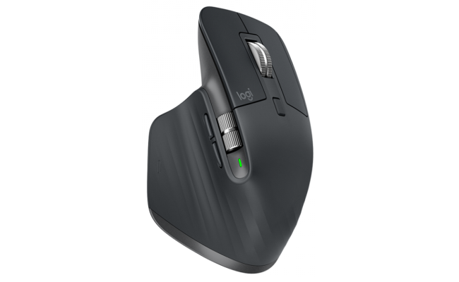 Logitech MX Master 3 Advanced Wireless (Bluetooth & 2.4GHz), Up To 4000DPI, APP-Specific Customization ,Ultra Quiet Mouse For Video Editing & Apps - Graphite