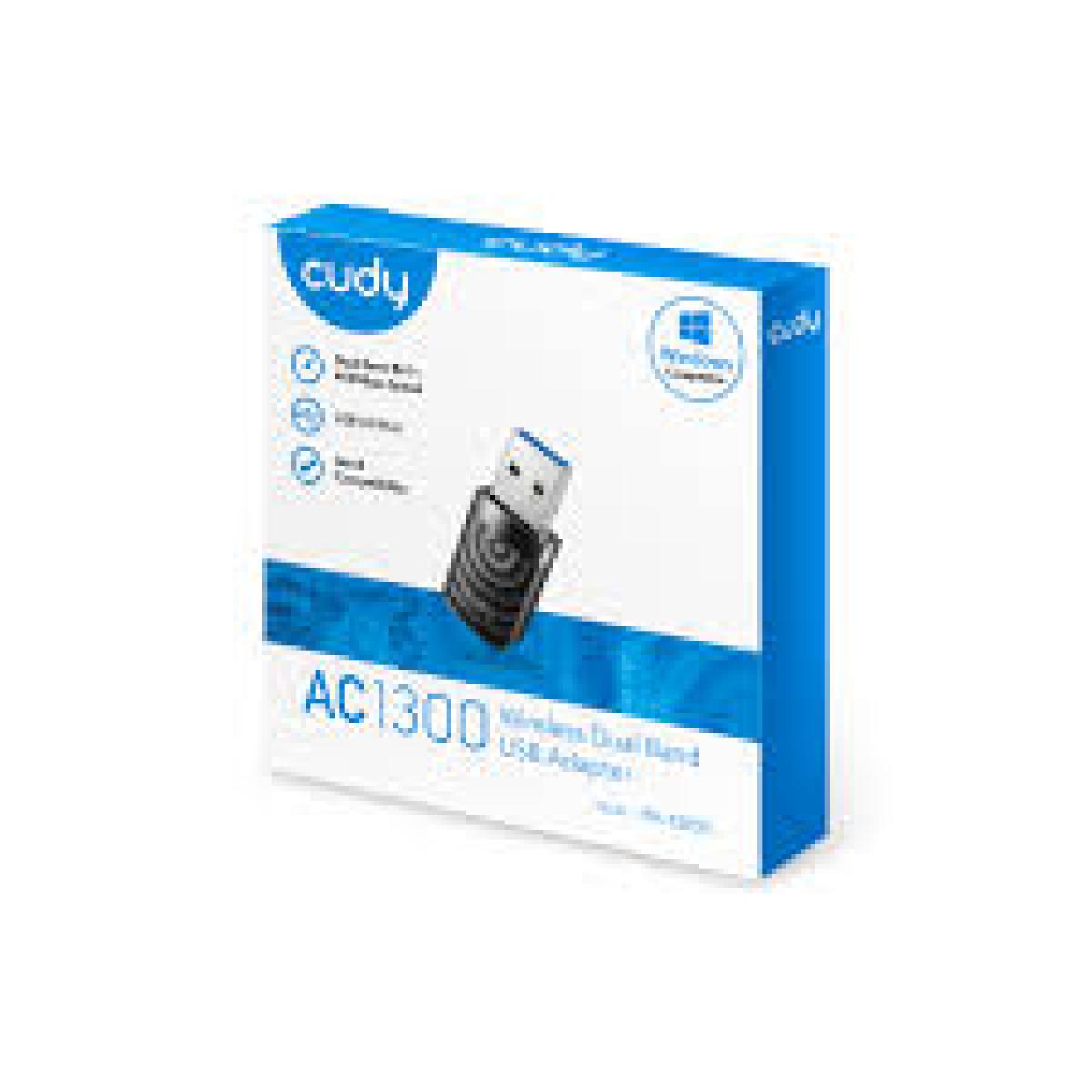 Cudy AC1300 Wireless Dual Band USB Adapter (2.4GHz Up To 400Mbps) (5GHz Up To 867Mbps)