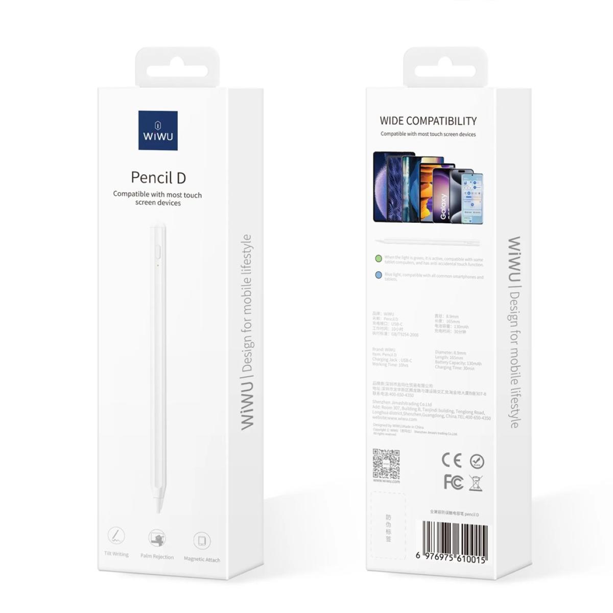 WIWU Capacitive Active Universal Tablet Smart Pressure Touch Pencil D