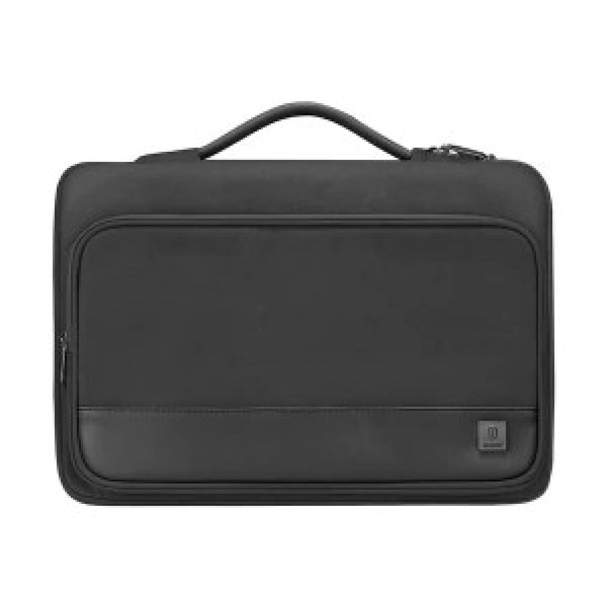 WiWU Cozy Classic Waterproof Polyester Laptop Sleeve Anti-drop Design Notebook handbag-Black
