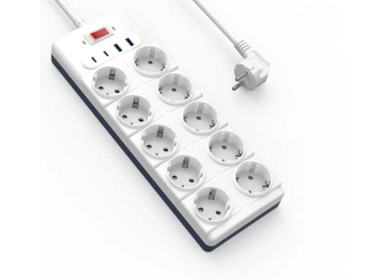 WiWU Wi-S008 PS1042 20W GaN 14 in 1 High Capacity Power Strip