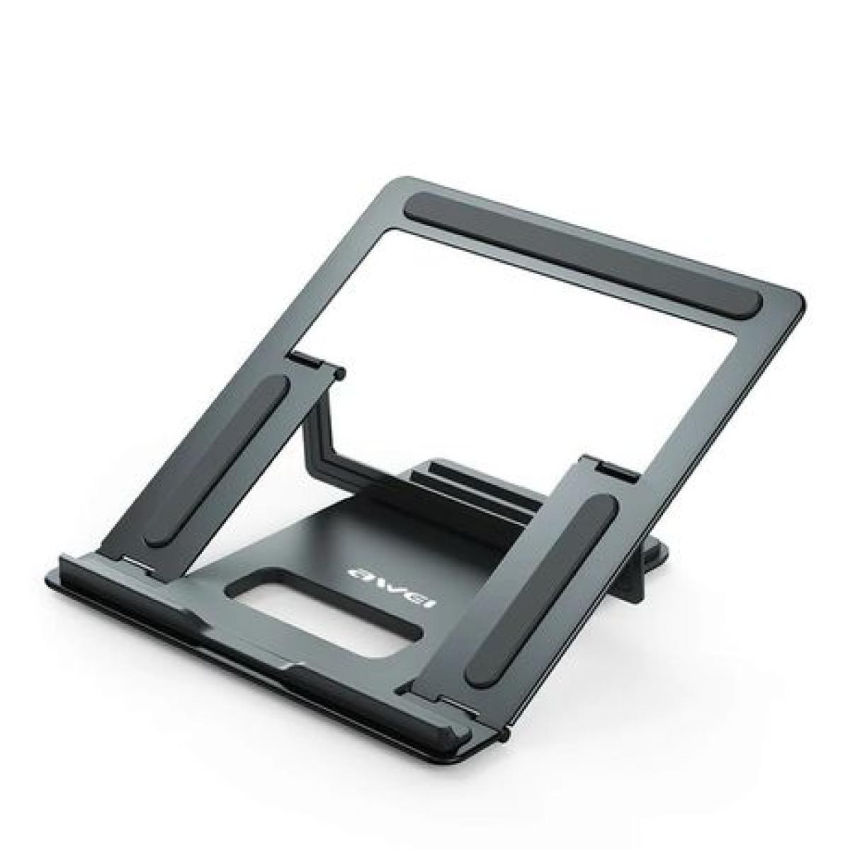AWEI X30 Metal Desktop Holder 4-Gear Adjustment Folding Laptop Stand Heat-dissipation Hollow Design Holder For PC iPad Bracket