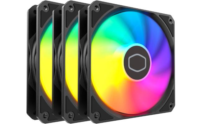 Cooler Master MasterFan MF120 Lite ARGB 3-Pack (Black) 3 IN 1 Stylish High-Performance & Silent Operation LED Fans With Controller