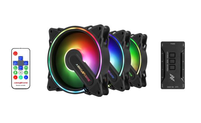 ABKONCORE HR120 SPECTRUM SYNC 3IN1 - FANS WITH CONTROLLER