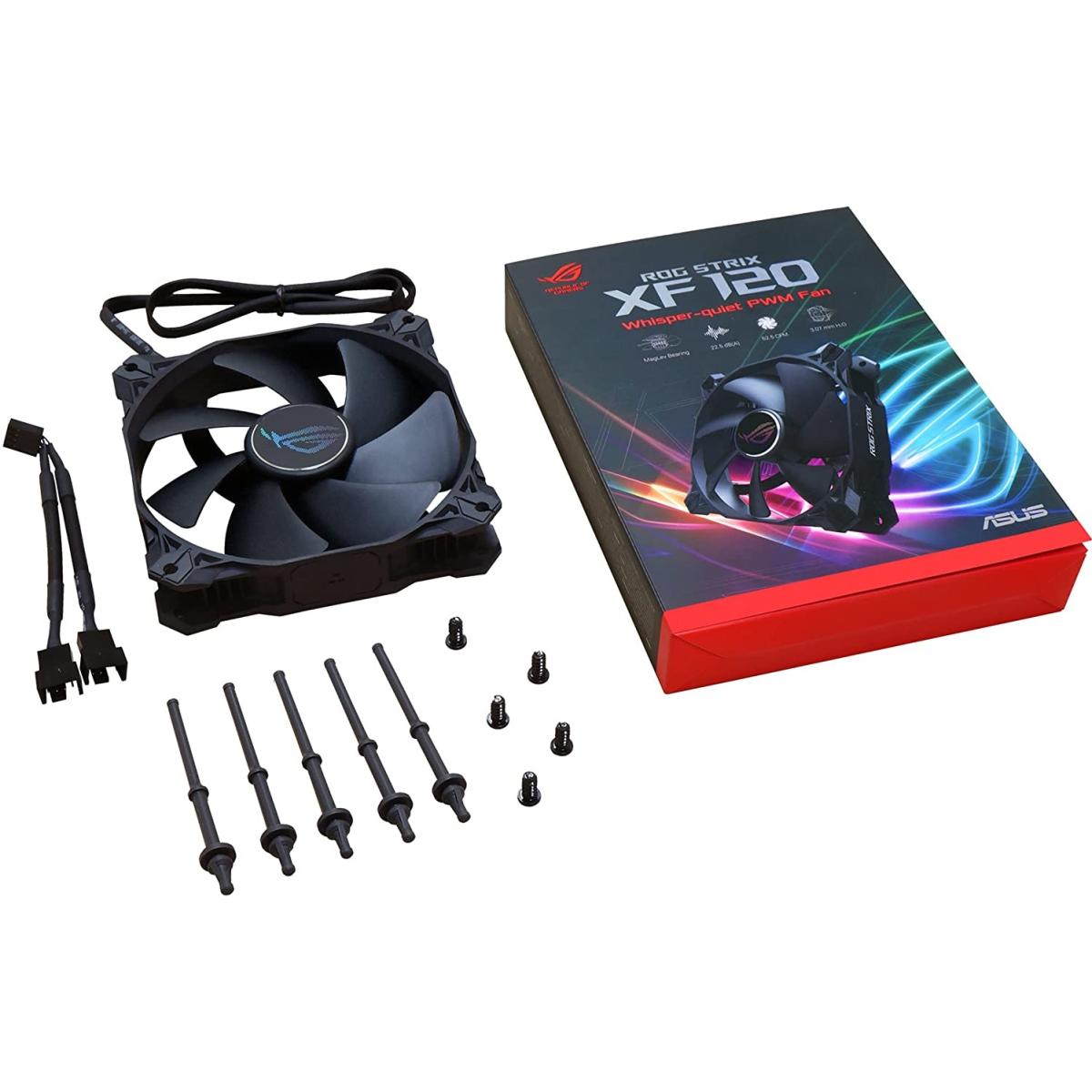 ASUS ROG STRIX XF 120 ,1800RPM Black Whisper-quiet, 4-pin PWM fan for PC cases, radiators or CPU cooling