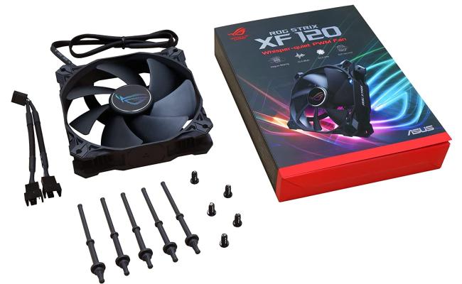 ASUS ROG STRIX XF 120 ,1800RPM Black Whisper-quiet, 4-pin PWM fan for PC cases, radiators or CPU cooling