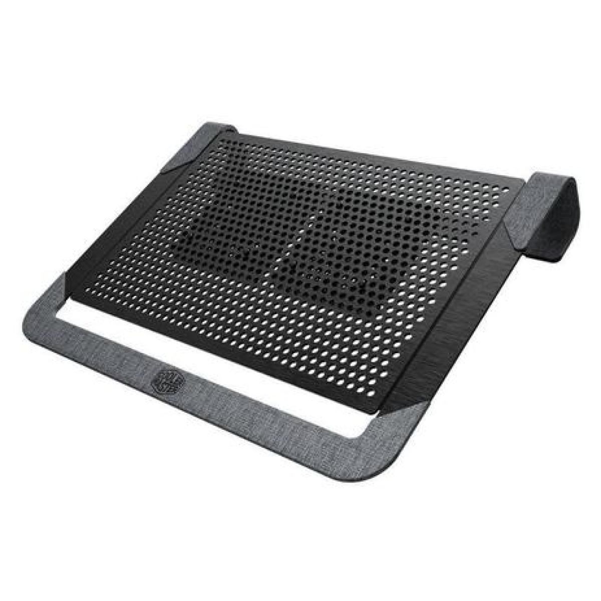 Cooler Master Notepal U2 Plus V2, up to 17" Notebook Cooler, 2X 80mm moveable Cooling Fans, Slim and Lightweight Black Aluminum Laptop Cooling Pad