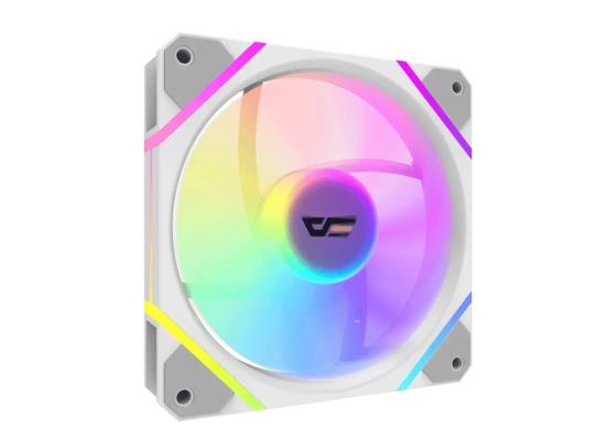 darkFlash DM12F A-RGB High Efficiency Cooling Fan Kit 3in1 w/ Controller, High Quality, Lower Noise w/ Controller - White