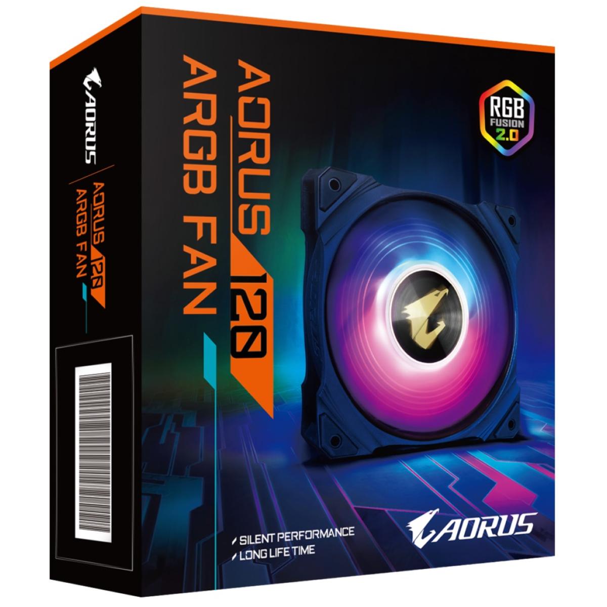 GIGABYTE AORUS 120mm Sleeve Silent & Performance ARGB FAN w/ Premium 6 Slots Motor