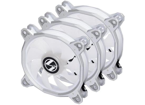 LIAN LI Bora Digital Series RGB 120mm ARGB LED PWM Fan, 3 Fans Pack - (Silver) Frame