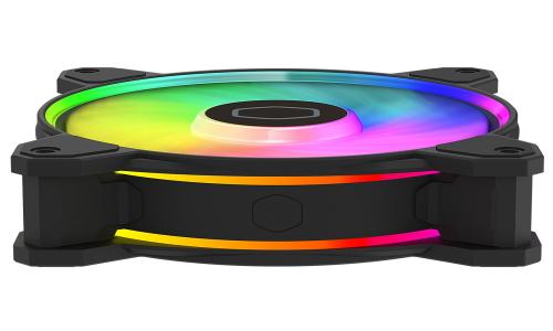 Cooler Master MASTERFAN MF120 HALO² ARGB Dual Ring (Black) 3 IN 1 High-Performance Dual Loop LED Fans With Controller New Frame With Updated Lighting