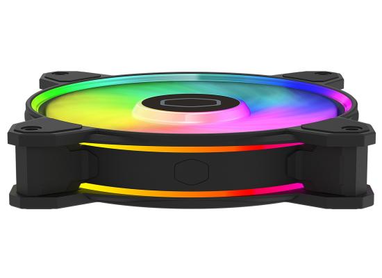 Cooler Master MASTERFAN MF120 HALO² ARGB Dual Ring (Black) 3 IN 1 High-Performance Dual Loop LED Fans With Controller New Frame With Updated Lighting