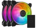 Cooler Master MASTERFAN MF120 HALO² ARGB Dual Ring (Black) 3 IN 1 High-Performance Dual Loop LED Fans With Controller New Frame With Updated Lighting 