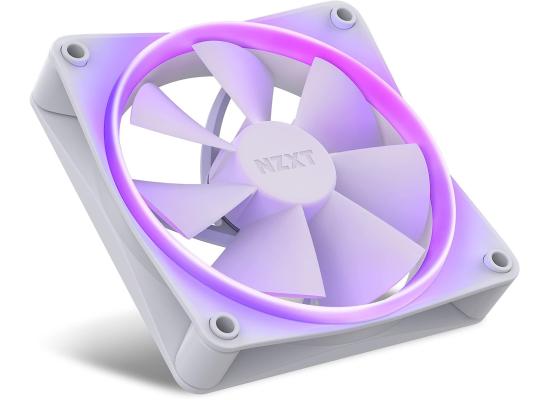 NZXT F120 RGB 3IN1(White) PWM Airflow Fans & Controller w/ Smart Frame Design & Anti-Vibration Rubber Corners