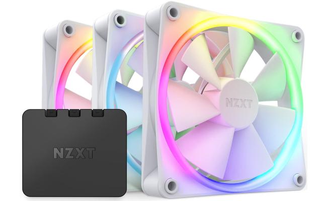 NZXT F120 RGB 3IN1(White) PWM Airflow Fans & Controller w/ Smart Frame Design & Anti-Vibration Rubber Corners