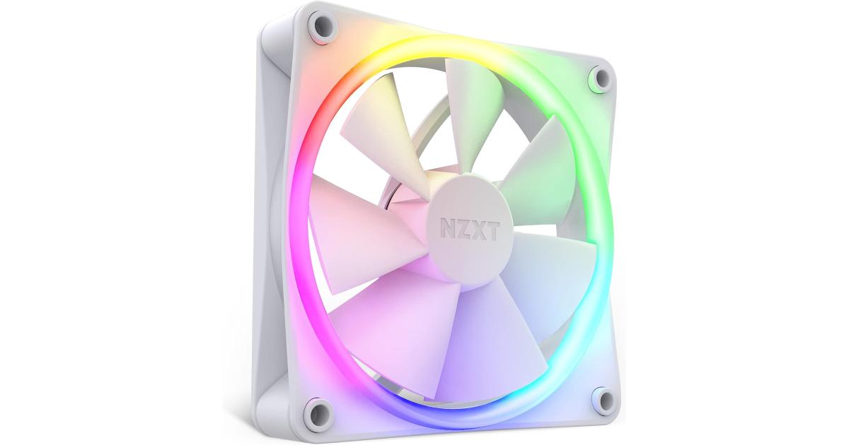 NZXT F140 RGB Single (White) PWM Airflow Fans & Controller w/ Smart