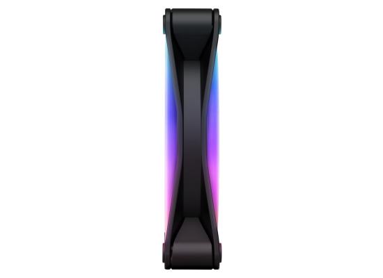 NZXT F120 RGB DUO 3IN1 (Black) PWM Airflow Fans & Controller, Fluid Dynamic Bearing (FDB) For Quiet & Cool Operations, Elegant Frame Design & Anti-Vibration Rubber Corners